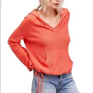 Free People Optimistic Linen Blend Hoodie